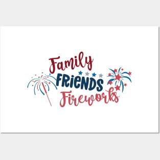 Family Friends Fireworks Independence Day USA 2020 Posters and Art